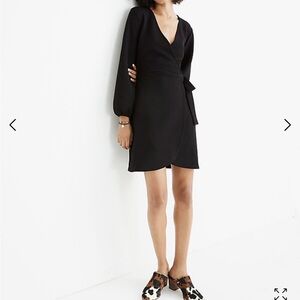 Madewell Texture & Thread Side-Tie Wrap Dress